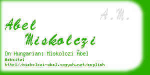 abel miskolczi business card